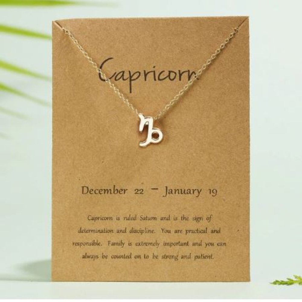 Horoscope Constellation Zodiac Capricorn birthday Sign Customized gold necklace